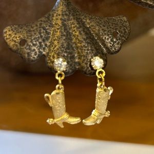 Gold Boot & Spur Earrings